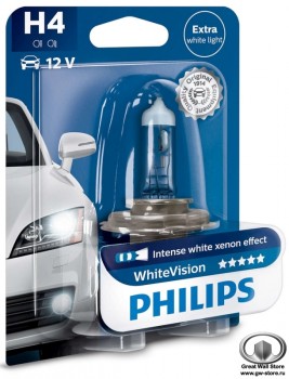   H4 Philips WhiteVision 12V 60/55W ( 1)