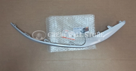 Накладка (молдинг) переднего бампера нижняя правая "серебро" Haval M6 (ОРИГИНАЛ)