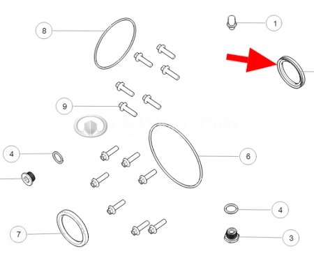 Сальник раздаточной коробки левый Haval 4WD F7, F7X, Jolion, Dargo, Dargo X, H3, F7 II-поколение (49.8*63*8 ОРИГИНАЛ)