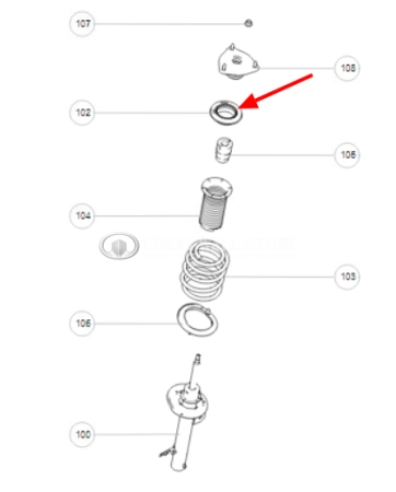 Подшипник опорный переднего амортизатора HAVAL F7 II-поколение, Dargo, Dargo X, H7 (ОРИГИНАЛ)
