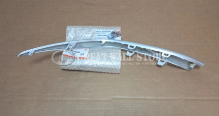 Накладка (молдинг) переднего бампера верхняя правая "серебро" Haval M6 (ОРИГИНАЛ)