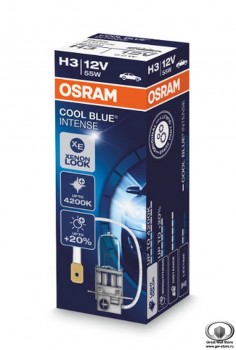 Лампа галогенная H3 Osram Cool Blue Intense +20% 12V 55W