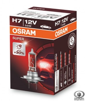 Лампа галогенная H7 Osram Super +30% 12V 55W