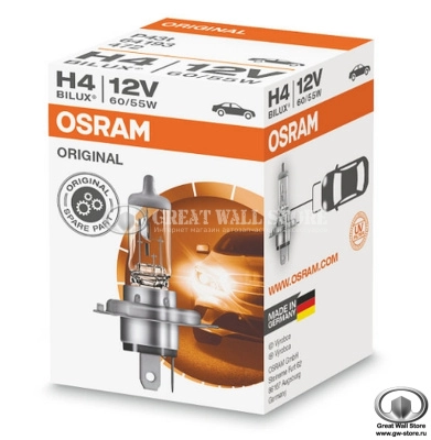 Лампа галогенная H4 Osram Original 12V 60/55W