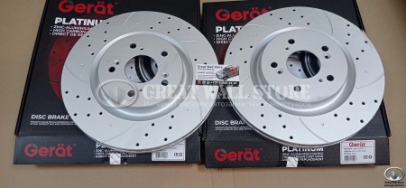 Диск тормозной передний SPORT Platinum (вентилируемый с перфорацией комплект 2шт.) для HAVAL F7, F7X, H6 Coupe (GERAT аналог 3501011XKY00A)