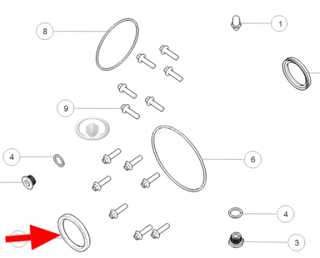 Сальник раздаточной коробки правый Haval 4WD F7, F7X, Jolion, Dargo, Dargo X, H3, F7 II-поколение (59*73*8 ОРИГИНАЛ)
