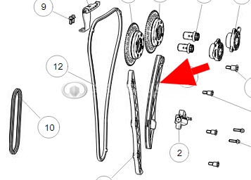 Башмак натяжителя цепи ГРМ Haval Dargo, Dargo X, F7 II-поколение 2л, Tank 500 Urban Гибрид (ОРИГИНАЛ)
