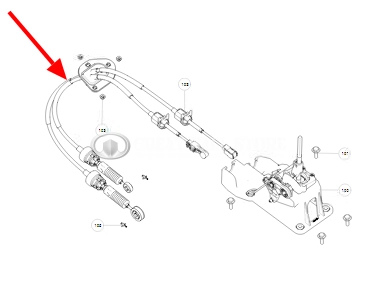 Трос переключения передач КПП комплект GW Poer KingKong дизель (ОРИГИНАЛ)