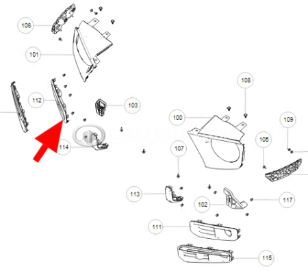 Рамка противотуманной фары правая Haval Dargo (ОРИГИНАЛ)