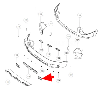 Решетка переднего бампера левая Haval Dargo (ОРИГИНАЛ)