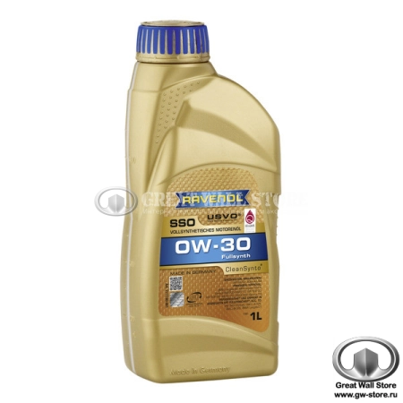 Масло моторное синтетическое RAVENOL SSO 0W30 CF/SN, A3/B4 (1л)