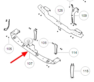 Усилитель переднего бампера нижний GW Poer KingKong, Haval H5 II-поколение (ОРИГИНАЛ)