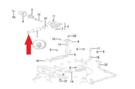 Кольцо уплотнительное патрубка от водяного насоса HOVER бензин (40мм)