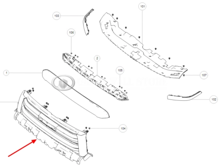 Решетка радиатора Haval H5 II-поколение (ОРИГИНАЛ)