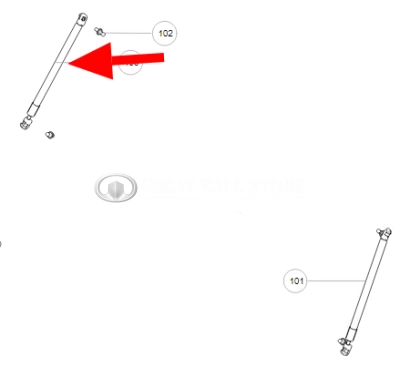 Амортизатор (упор) крышки багажника левый Haval M6 (ОРИГИНАЛ)