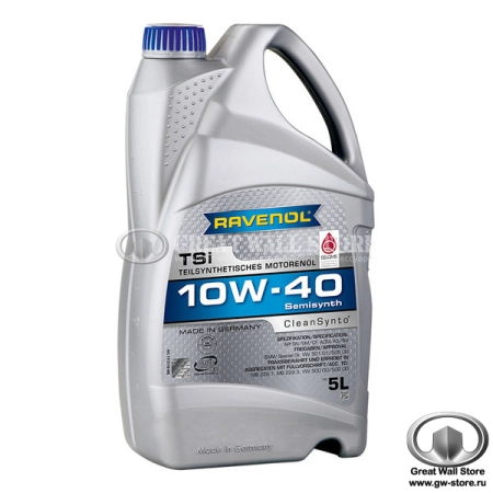 Масло моторное полусинтетическое RAVENOL TSI 10W-40 CF/SM/SN, A3/B4 (5л)