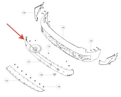 Бампер задний (нижняя часть) Haval H3 (ОРИГИНАЛ)