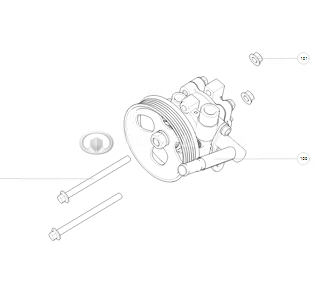 Насос гидроусилителя руля в сборе GW Poer KingKong бензин (ОРИГИНАЛ)