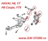 Комплект для сход-развала (задний) Haval H6 Coupe, F7, F7X (на 1 сторону)