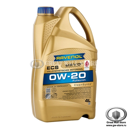 Масло моторное синтетическое RAVENOL ECS 0W20 SN (RC), C5/C6, GF-5 (4л)