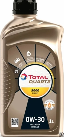 Масло моторное синтетическое TOTAL QUARTZ 9000 ENERGY 0W30 SL/CF,  A3/B4 (1л)