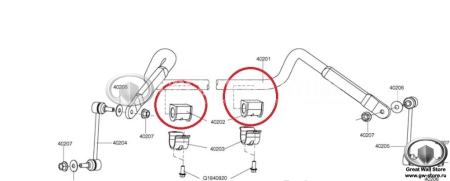Втулка стабилизатора (подушка) передней подвески Hover, Safe, Wingle