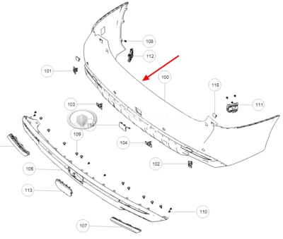 Бампер задний Haval H5 II-поколение (ОРИГИНАЛ)