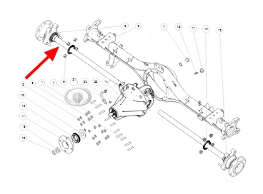 Полуось заднего моста правая в сборе с подшипником GW Poer (ОРИГИНАЛ)