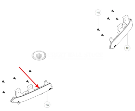 Фонарь противотуманный задний левый HAVAL H5 II-поколение (ОРИГИНАЛ)