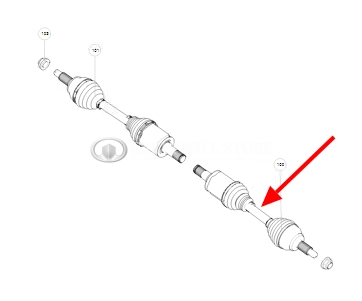 Привод передний в сборе левый GW Poer KingKong, Haval H5 II-покол. (ОРИГИНАЛ)