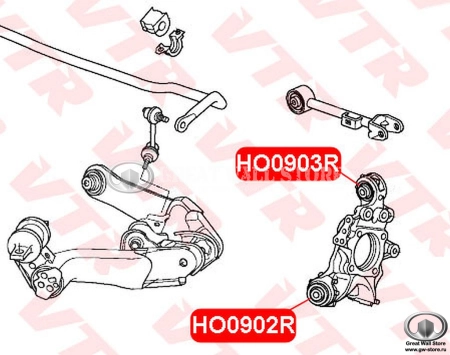 Сайлентблок цапфы задней подвески верхний Hover H6, Haval H6 (VTR аналог 3301130XKZ16A) Сайлентблок цапфы задней подвески верхний Hover H6, Haval H6 (VTR аналог 3301130XKZ16A)