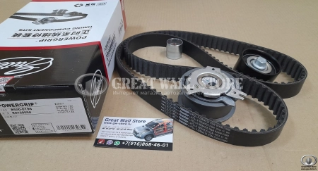 Комплект ГРМ Haval H9 Дизель, H5 II-поколение Дизель, GW Poer, Poer KingKong Дизель (ремень+3ролика) GATES