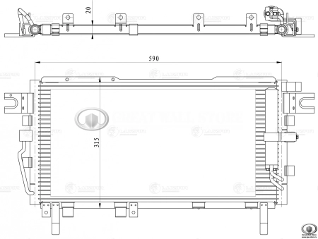 Радиатор кондиционера Hover H5 Дизель (LUZAR аналог 8105100-K84) Радиатор кондиционера Hover H5 Дизель (LUZAR аналог 8105100-K84)