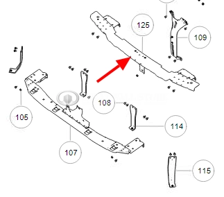 Рамка радиатора (суппорт) центральная GW Poer KingKong, Haval H5 II-поколение (ОРИГИНАЛ)