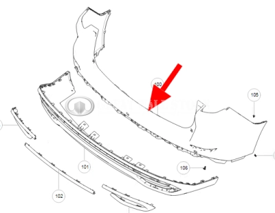 Бампер задний верхняя часть Haval M6 (ОРИГИНАЛ)