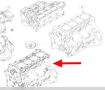 Блок цилиндров в сборе с поршнями и коленвалом (шорт-блок) Haval F7, F7X 2.0л GW4C20  
