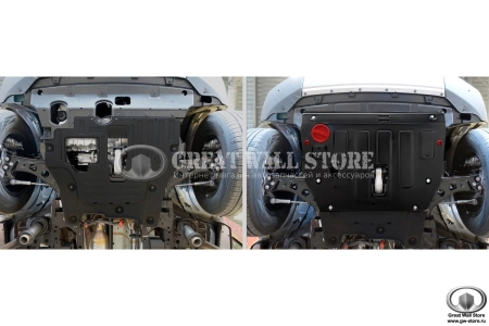 Защита картера и КПП (+ комплект крепежа) сталь 1.4мм Haval Dargo, Dargo X, F7 II-поколение, H7 (АВТОброня) Защита картера и КПП (+ комплект крепежа) сталь 1.4мм Haval Dargo, Dargo X, F7 II-поколение, H7 (АВТОброня)