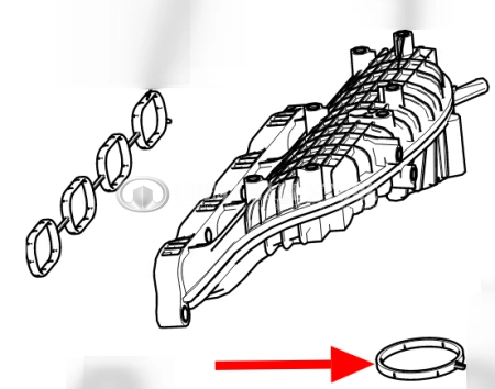 Прокладка дроссельной заслонки (к впускному коллектору) Haval дв. GW4B15(A/D/L) 1.5л F7, F7X, Jolion 4WD, F7 II-поколение (ОРИГИНАЛ)