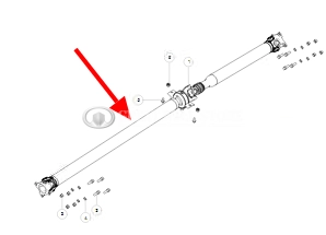 Вал карданный задний в сборе GW Poer с МКПП (ОРИГИНАЛ)