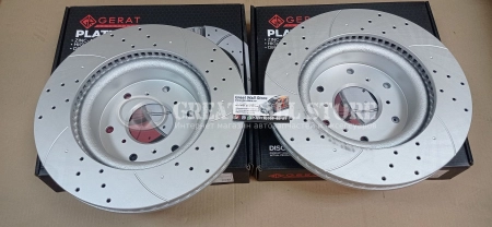 Диск тормозной передний SPORT Platinum (вентилируемый с перфорацией комплект 2шт.) для HAVAL H9 (GERAT аналог 3501011XKV08A)