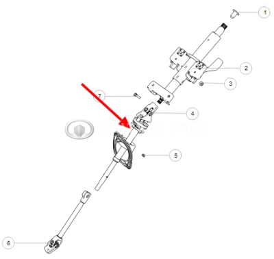 Вал карданный рулевой верхний GW Poer (ОРИГИНАЛ)