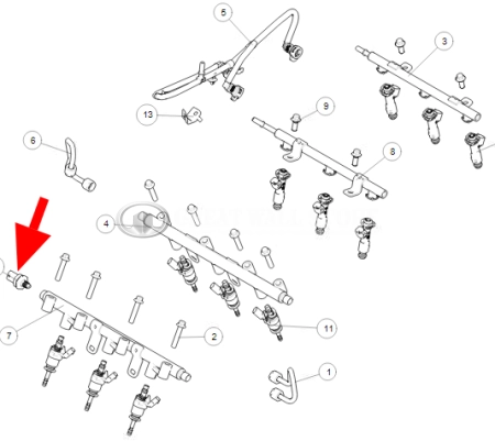 Датчик давления в топливной рейке Haval Jolion, F7 II-поколение, Tank 500 V6 (ОРИГИНАЛ 28659380)