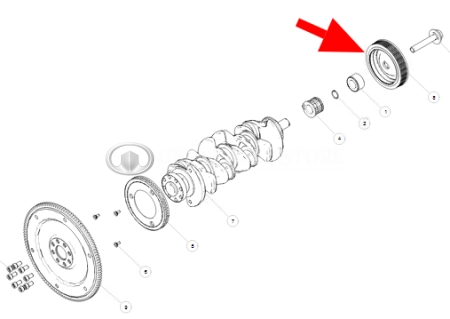 Шкив коленвала Haval 2.0л бензин H6 Coupe, H8, H9, F7, F7X (ОРИГИНАЛ)