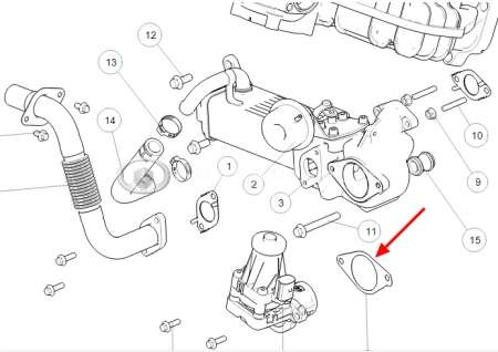 Прокладка клапана EGR дизель GW Wingle 7, Poer, Poer KingKong, Haval H9 II-поколение, H5 II-поколение (ОРИГИНАЛ)