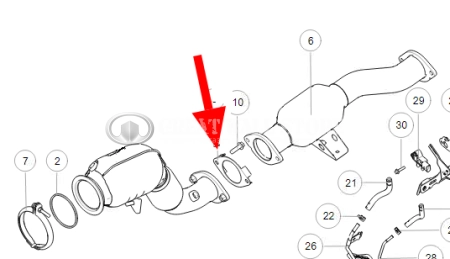 Прокладка глушителя Haval H9 Дизель, H9 бензин рестайлинг, Tank 500 (ОРИГИНАЛ) Прокладка глушителя Haval H9 Дизель, H9 бензин рестайлинг, Tank 500 (ОРИГИНАЛ)