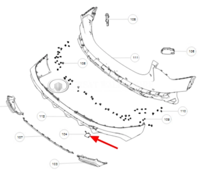 Заглушка заднего буксировочного крюка Haval F7 II-поколение (ОРИГИНАЛ)