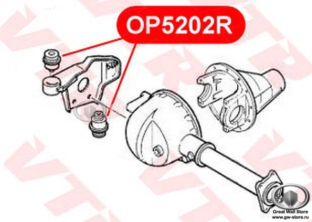 Сайлентблок крепления переднего моста VTR (втулка кронштейна) Hover, Safe F1, Sailor, Wingle (аналог 2303370-K01-A1)