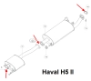 Прокладка глушителя Haval Dargo, Dargo X, F7 II-покол., H5 II-покол., H9 II-покол., GW Poer, Poer KingKong, Tank 300, 500 Urban (ОРИГИНАЛ)