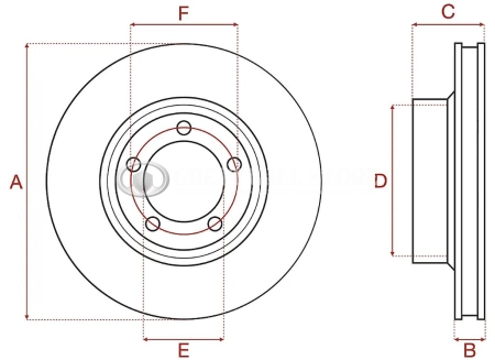 Диск тормозной задний SPORT Platinum (вентилируемый с перфорацией комплект 2шт.) для HAVAL H9 дизель, бензин до 2021 (GERAT аналог 3502011XKV08A)