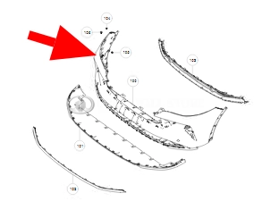 Бампер передний Haval F7, F7x рестайлинг с 2022 с отверстиями под датчики (аналог)